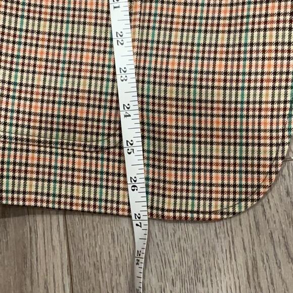 Talbots Women’s Petite Brown Orange Plaid Elbow Patches Blazer Jacket Size 20WP - Picture 6 of 8